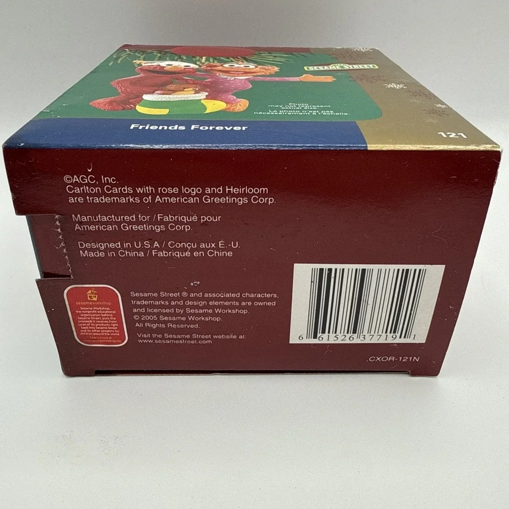 2005 Friends Forever Heirloom Carlton Cards Ornament 121 Elmo Zoe Sesame Street